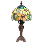 Copper Grove 11 5-inch Tiffany Style Stained Glass Sunflower Yellow 6 l X 6 w X
