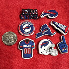      New 8-pack Crocs Shoe Charms Buffalo Bills Nfl Themed Mafia Helmet  Jersey