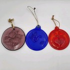 Vintage Lot Of 3 Pressed Glass Suncatcher