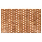 Bamboo Tile Bath Mat Non-slip Water-resistant Bathroom Shower Rug Spa Oasis New