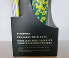 Pack Of 5 Starbucks Reusable Cold Cups W  Lids   Straws Color Changing 24 Oz Ea
