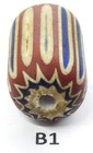 Nice Old Worn Antique Venetian Chevron Trade Bead African B1 Bg 81