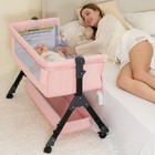 3in1 Baby Bassinet Bedside Sleeper Portable Baby Crib Bassinets With Swing Mode