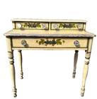 Antique American Sheraton Paint Decorated Dressing Table Ca 1820-1840
