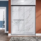 Elegant Double Sliding Shower Door 72  H Semi-frameless Bypass 1 4  Clear Glass