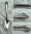 Vintage Reed   Barton Silverplate Oval Soup Spoon - Ornate Floral Scroll 6 Inch