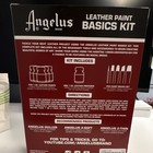 Angelus Leather Paint Basics Kit 11pc Set Acrylic Leather Paints  Brush - New