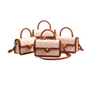 Lot Of 5 Women   s Crossbody Purses Purfea Pebbled Faux Leather Adjustable Strap