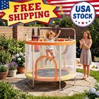 55  Trampoline For Kids  400lbs Capacity Astm-approved Mini Toddler Trampoline
