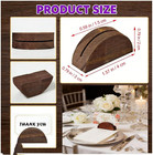 24-pcs Set Of Gold Wooden Table Number Stands     Half-roundplace Card Holders For