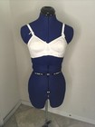 Vtg Mcm  Exquisite Pointy Bullet Bra simone Satin Garter Pinup Retro Rockabilly
