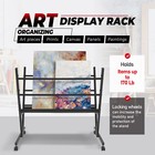 Art Storage Rack W  Rolling Casters Art Display Rack Stand For Artwork  Posters