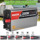 4000w Pure Sine Wave Inverter 12v 24v To 110v Power Converter Truck Camp Solar