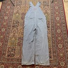 Vtg 80s 90s Dickies Mens Bib Overalls Railroad Hickory Stripe Denim 40x32 Usa