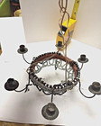 Old Antique Victorian Doll House Large Scale 6 Arm Candle Beaded Chandelier