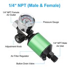 150psi Gauge Oil-water Separator 1 4  Npt Compressed Air Filter Regulator
