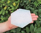 Polished Selenite Charging Station  Hexagon Large   Thick  6  Flat Crystal Plate