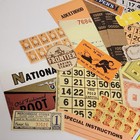 35 Pc Vintage Ephemera Lot Orange Yellow Brown Fall Color Paper Pack E39