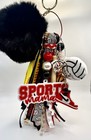  Personalized Volleyball Sports Mom Beaded Pom Pom Key Chain