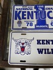 Lot Of 2 Vintage Kentucky Wildcat Vanity Tag  Plates