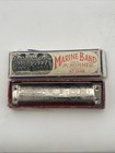 Vintage M  Hohner Marine Band Harmonica No  1896 Made In Germany W  Box