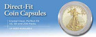 10 Silver Bullion 1oz Round Coin Holder Capsule Direct Fit Guardhouse 39mm Case