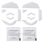 2 Sets White Rounded Curved Edges Mouse Feet Skates For Logitech G502 Mouse