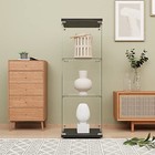  Glass Display Cabinet 3-shelf With Door And Lock  Curio Cabinets Upgraded 