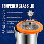 3 Gallon Tempered Glass Lid Vacuum Chamber With Pump  Stainless Steel Degassing