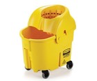 Rubbermaid Fg759088yel Wavebrake 35 Quart Wringer   Mop Bucket Combo  Plastic