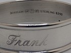 Vintage Gorham Sterling Silver Napkin Ring  frank  Name Engraving