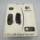 Logitech S150 Digital Usb Stereo Computer Speakers     Black     Open Box