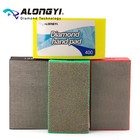 Electroplated Diamond Polishing Hand Pads Arc Shape Back For Glass Stone Granite