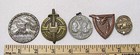 Lot Of 5 German Antique Medalions And Pin-back Badges