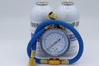 Envirosafe Arctic Air For R12  Refrigerant Support  2 Cans Brass Gauge
