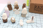 Raz Imports Knit Christmas Winter Cottage Nativity 10 Piece Set Nib Resin 3 