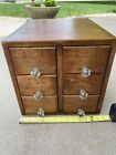 Antique Dovetailed Library Card File Cabinet Jewelry Chest Apothecary Spice Rack