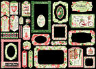 Graphic45 Sunshine On My Mind  30  Chipboard Tags   Frames Scrapbooking Summer