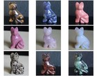 1 5   Hand Carved Gemstone Crystal Cat Figurine Animal Carving Statue Home Decor