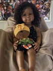 African Reborn Baby Doll 30in Toddler Girl Rooted Curly Hair Collectible Diy Toy