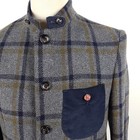 Luis Trenker Tweed Janker Mens Size 50 Blue Grey Green Wool Jacket Traditional Alpine