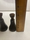 Set Of  2  Vintage Antique Machinist Small Mini Leveling Screw Bottle Jacks  -n