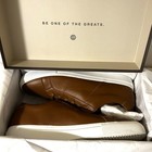 Greats Brookyln Royale Flat Leather Premium Shoes Italy Brown White Size 15 
