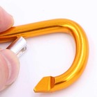 100pc 3  Aluminum Carabiner D Shape Buckle Pack Spring Snap Keychain Clip Hook