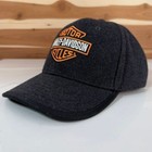 Harley Davidson Wool Blend Baseball Cap W  Classic Bar shield Logo Orange Black