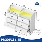 Led Chest Of Drawers For Closet Dresser With Charging Station Organizer Cabinet