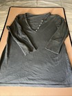 The Cars Panorama Gray Henley Shirt Small 3 4 Sleeve Mock Button 100  Cotton 90s
