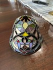 Stained Glass Tiffany Style Lamp Bell Hyacinth Jeweled Beaded Shade Replacement