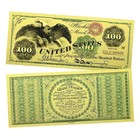 10pcs In Envelope Us 100 Dollars Gold Foil Banknotes Plastic Money Collectibles