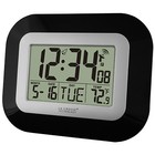 Wt-8005u-b La Crosse Technology Atomic Digital Wall Clock In Temperature   Date